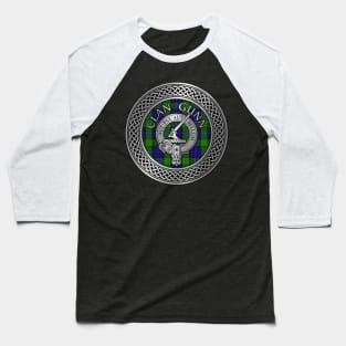 Clan Gunn Crest & Tartan Knot (Latin) Baseball T-Shirt